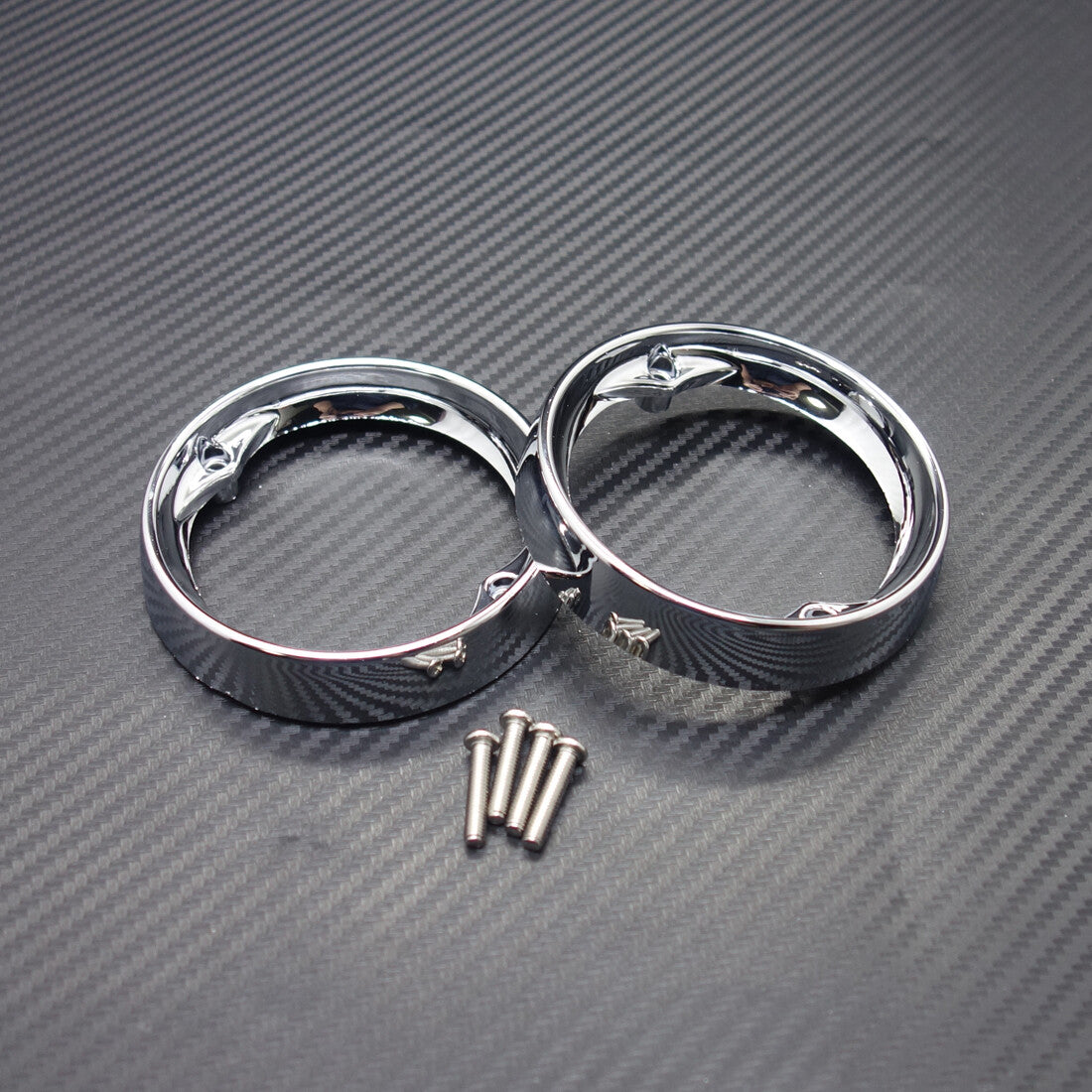 Chrome Deep Dish Turn Signal Bezels For Touring Road King Road Glide 1986-2016 Q