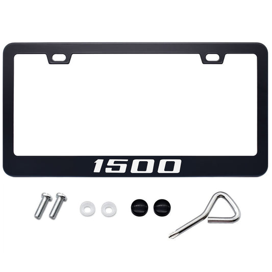 Metal Black License Number Tag Plate Frame Cover for Ram 1500 Cab Pickup
