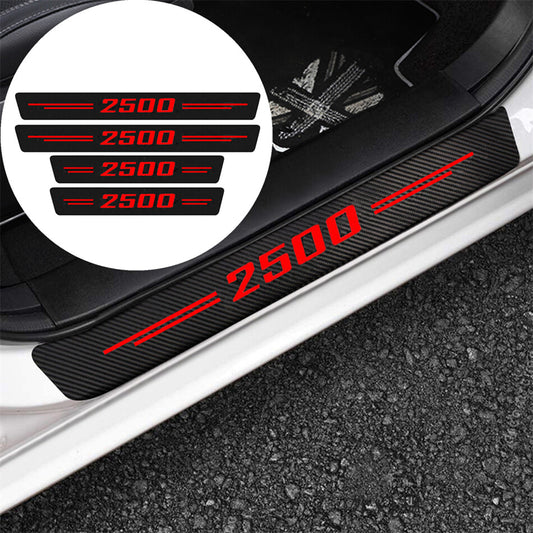 4x for Ram 2500 Cab Pickup Red Door Sill Scuffs Plate Protector Step Covers