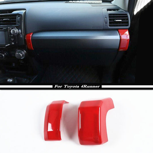 Red 2P for Co -Pilot Panel Side Decor Cover Trim Accessories for Toyota 4Runner 10-23