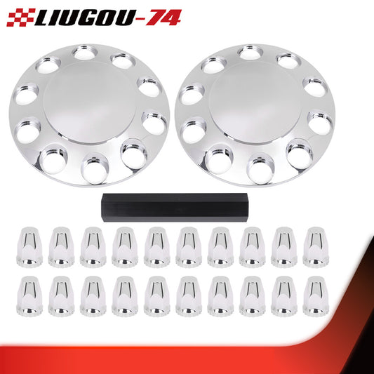 1 pair front wheel cover hub axle semi plastic ABS 33mm nut cover for CHRome - v