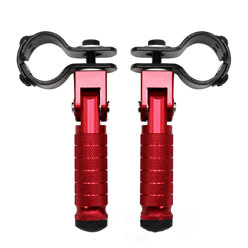 For Motorcycle Bicycle Motorbike Folding Rearsets Footrest Foot Pegs Pedal Red