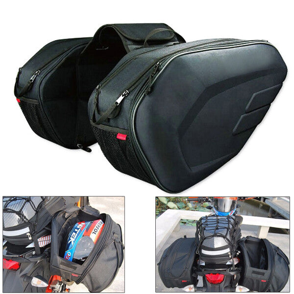 US Motorcycle Saddlebags Throw Over Luggage Saddle Bags Panniers Helmet Bag v