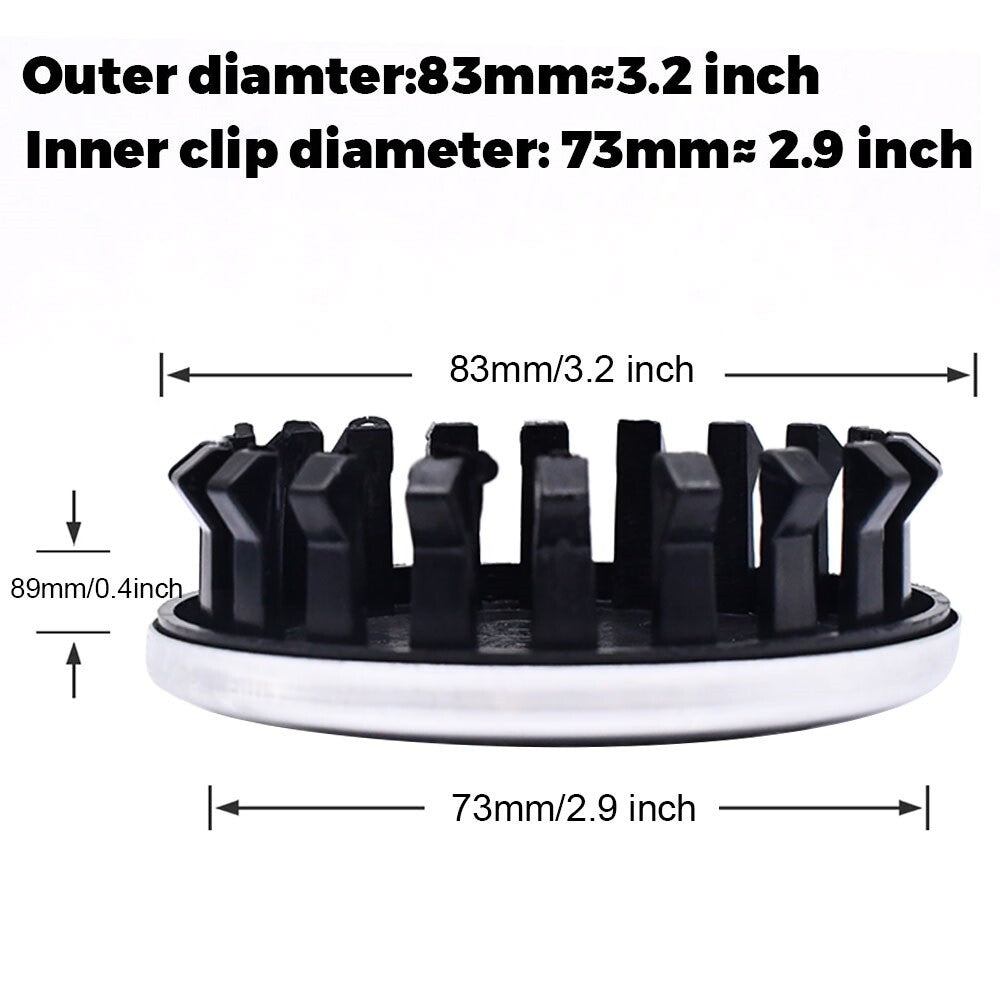 3.25-inch 83mm wheel center cover + tire valve stem cover for Silverado American Flag wheel - n