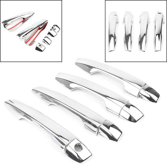 8pcs Door Handle Cover Trim w/ for Smart Holes Chrome for Mitsubishi Eclipse Cross 18