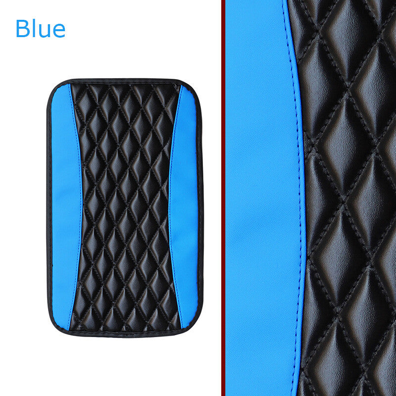 1*Universal Car Accessories Armrest Cover Center Console Box Pad Protector Blue