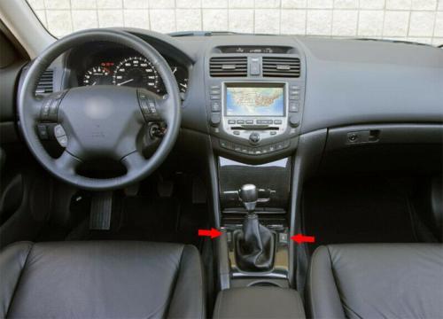 for Honda Accord 7th 2003-2007 Central Console Gear Shift Decor Cover Wood Grain