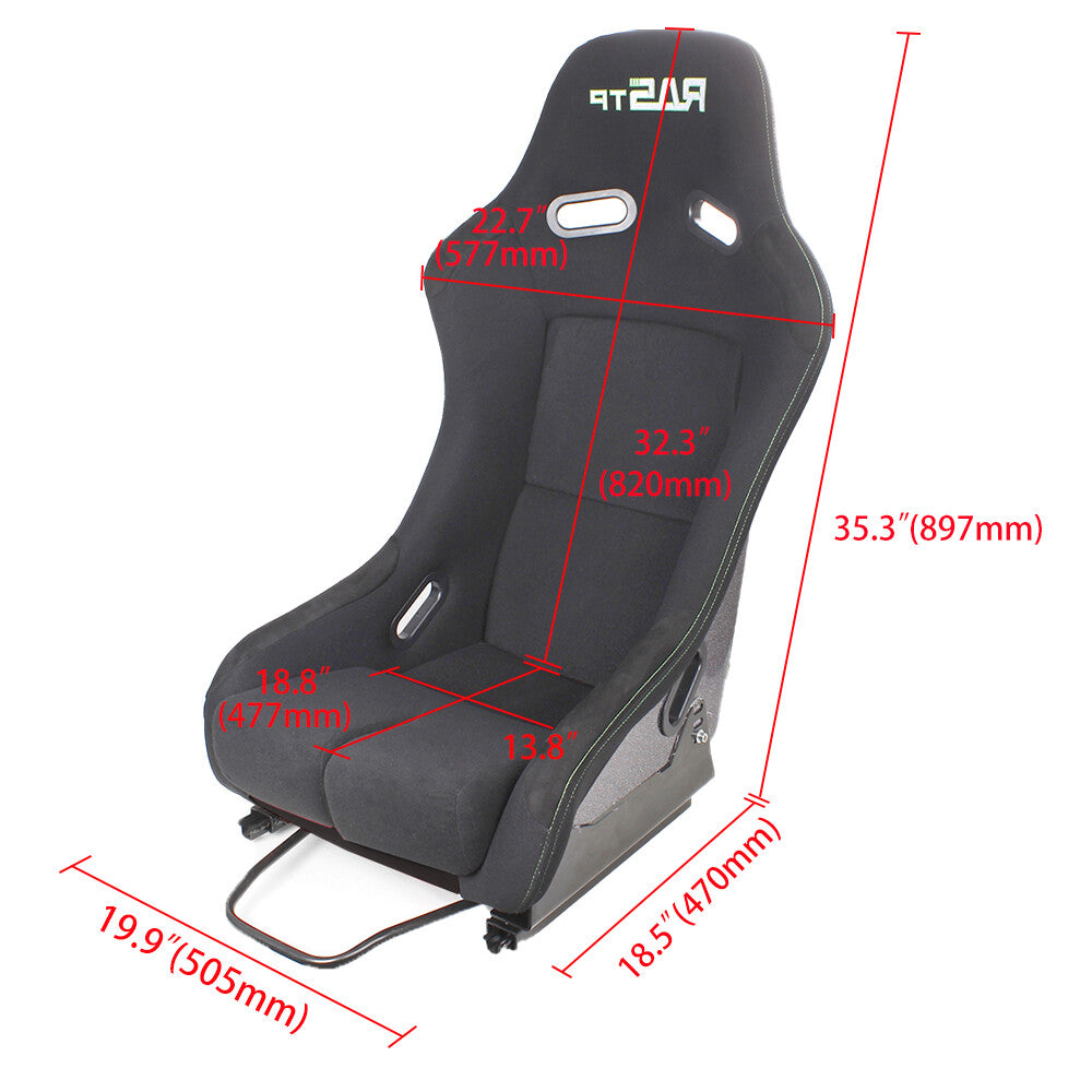 1PCS Pearlized Back Universal Adjustable Black Bucket Racing Seats  Slider Kit