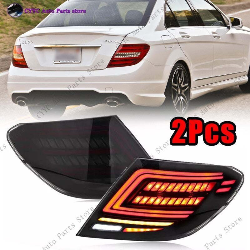 Smoked LED Tail Light Rear Brack Lamp for Mercedes W204 C250 C300 2007-2014