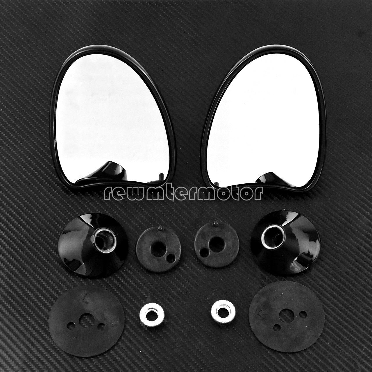 10mm Inner Fairing Rear Side Mirrors Fit for Harley Touring FLHX FLHT CVO 14-17 Q