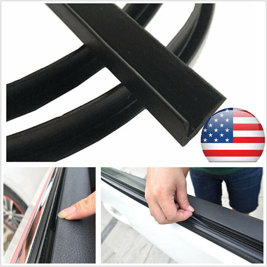 4M Black Car Front Rear Side Door Window Edge Sealed Strip Trim Weatherstrip