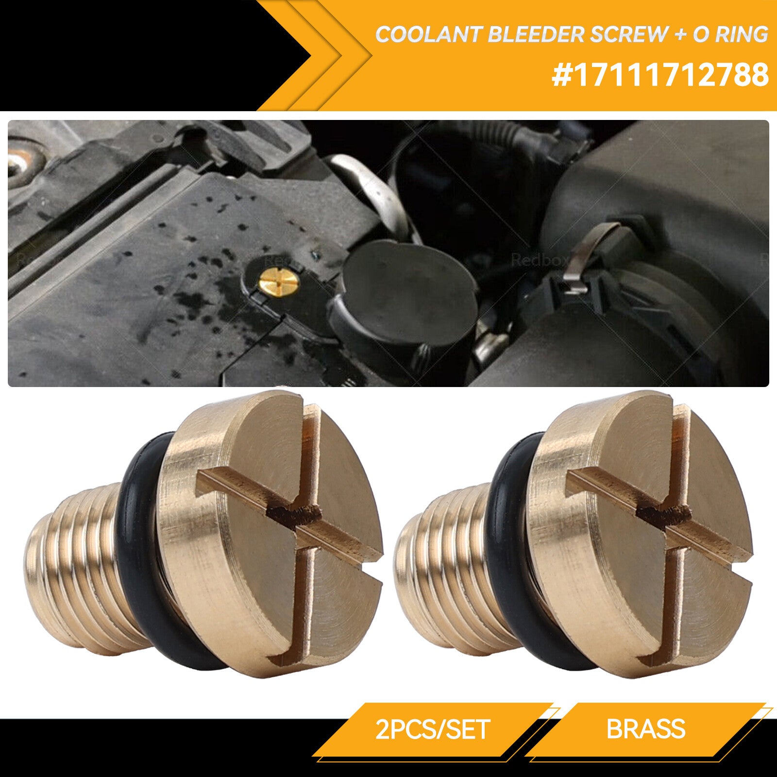 2x for BMW E36 E46 E39 E90 17111712788 Vent Bleeder Bleed Coolant Radiator Brass Q