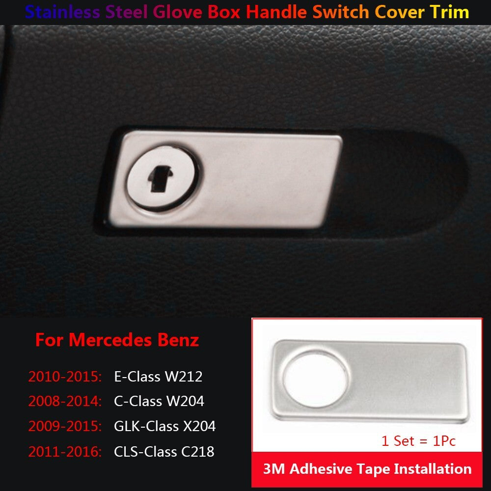 Apply To Stainless for Mercedes-Benz W204 X204 Car Glove Box Switch Cover Trim