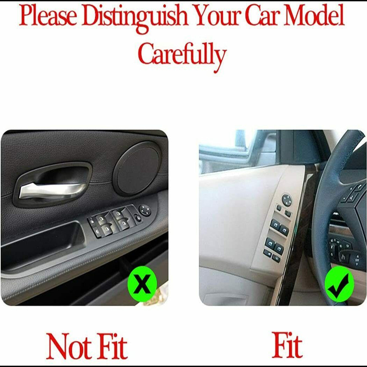 Chrome window lift switch button cover trim for 5 E60 E61 2004-2006 n