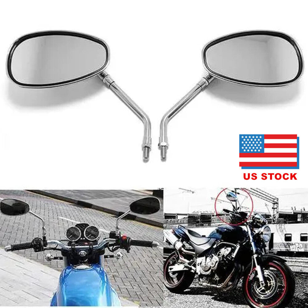 2-Pack Oval Motorcycle Mirrors for Victory Off-Road Side Mirrors - US Stock n