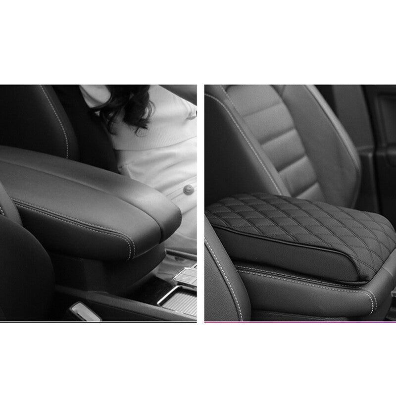 Car PU Armrest Cushion Cover Center Console Box Protector Memory Cotton Part v