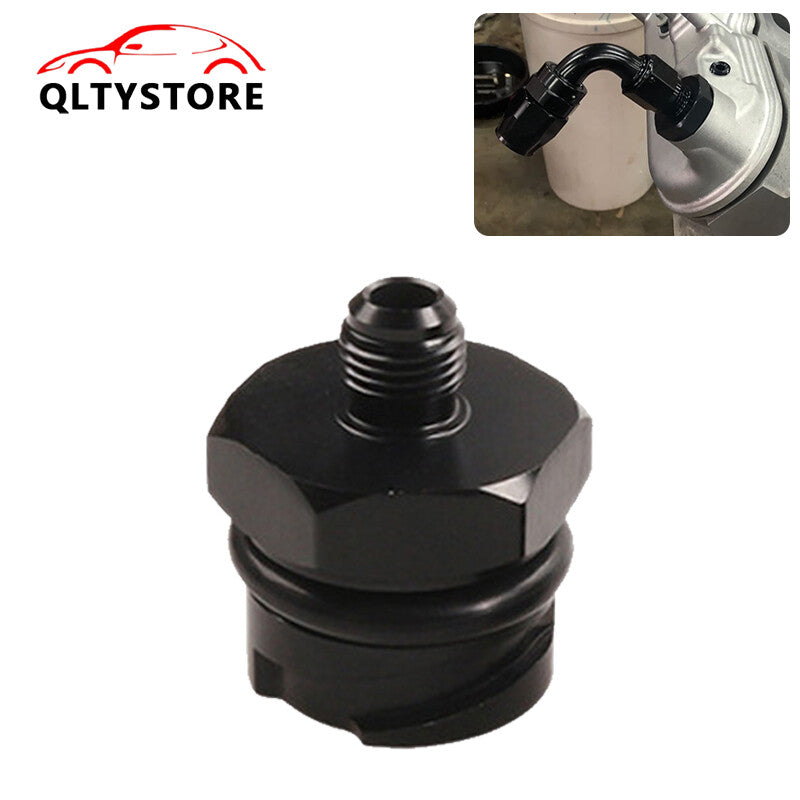 Black Billet Valve Cover Oil Cap for LSX LS1/LS6/LS2/LS3/LS7 w/ 6AN AN6 Fitting Q