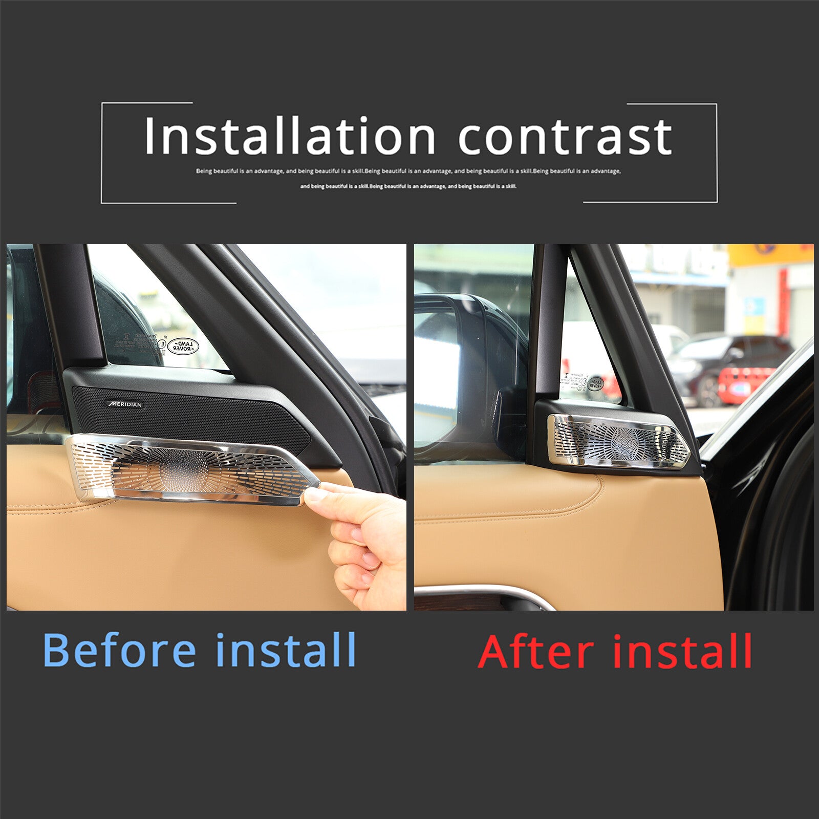 Gloss Black Navigation Screen Upper Strip Sticker for Frontier 2005 - 2021- v