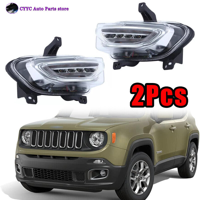 LHRH For 2015-18 for Jeep Renegade LED Daytime Running Light Fog Light Driving Lamp