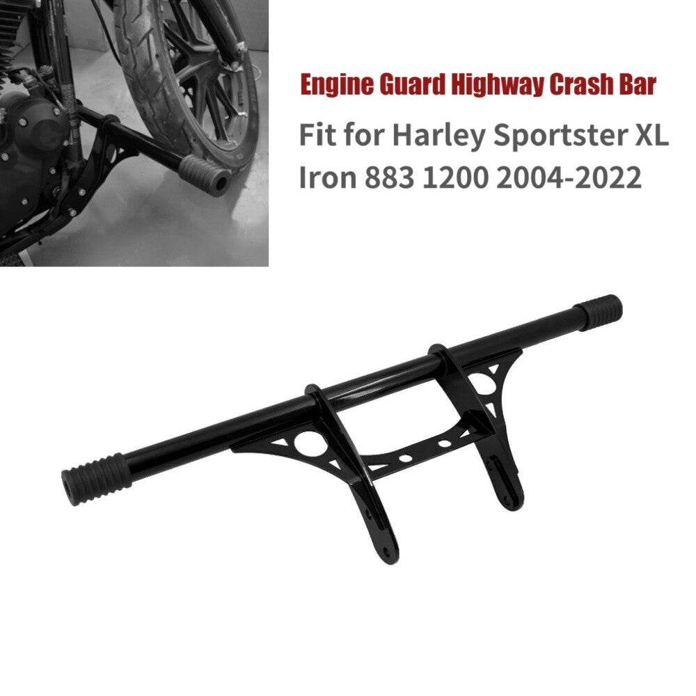 Black Front Engine Guard Highway Crash Bar for Harley Sportster Iron 1200 18-23