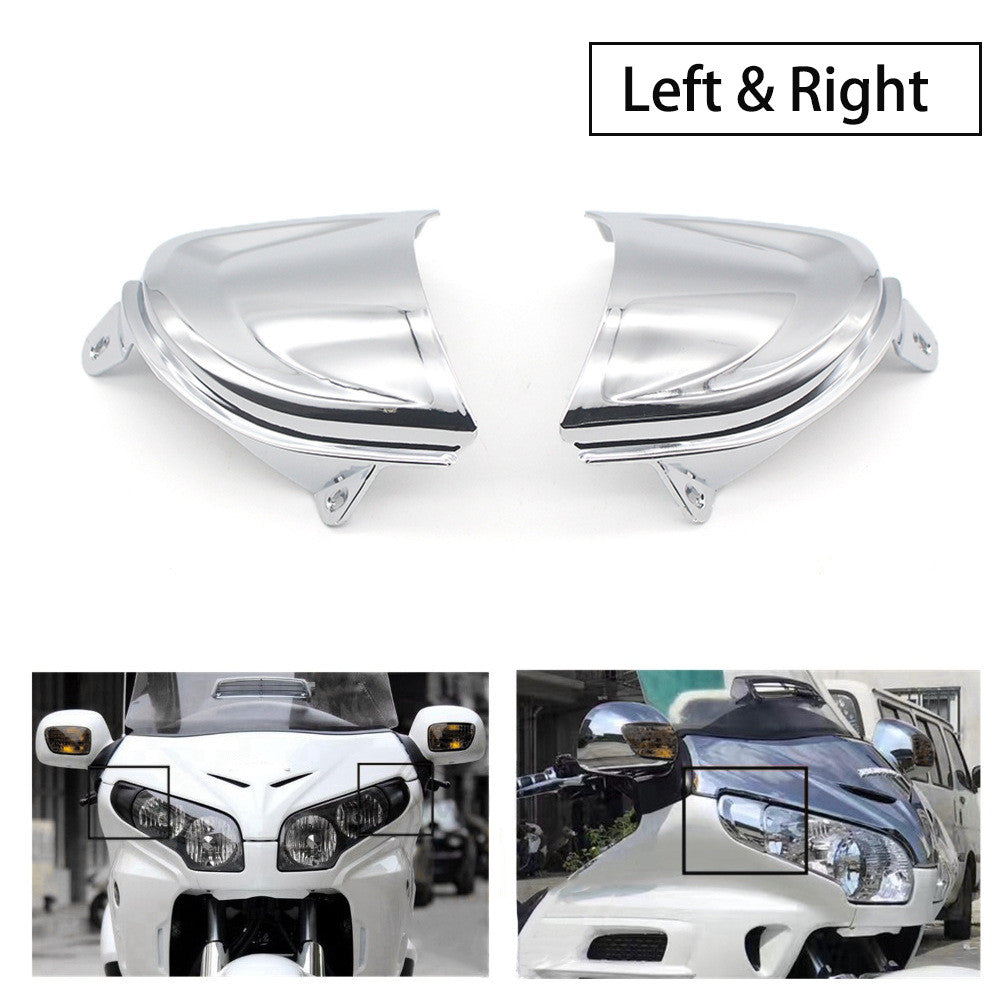 Chrome Front Fairing Headlight Cover Trim for Honda Goldwing GL 1800 2001-2011