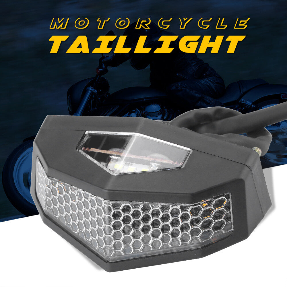 Motorcycle LED Turn Signals Brake Tail Light License Plate Integrated DRL Lamp