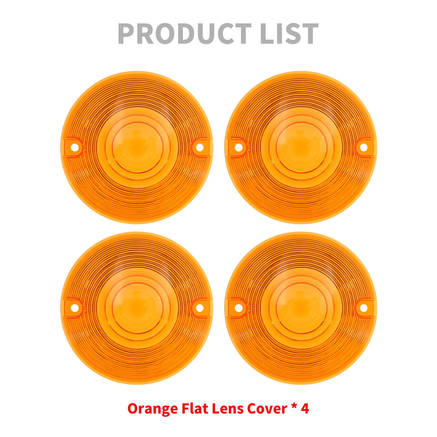 4x Amber Turn Signal Light Lens Cover for Harley Touring Electra Glide 1986-2023 Q