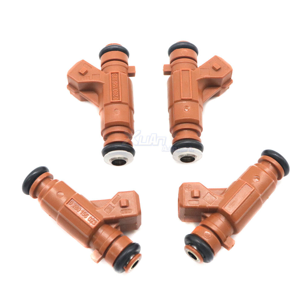 4-piece brand new fuel injector set 0280156023, suitable for Saab 9-3 9-5 2000-2009 L4 2.0L 2.3L... v