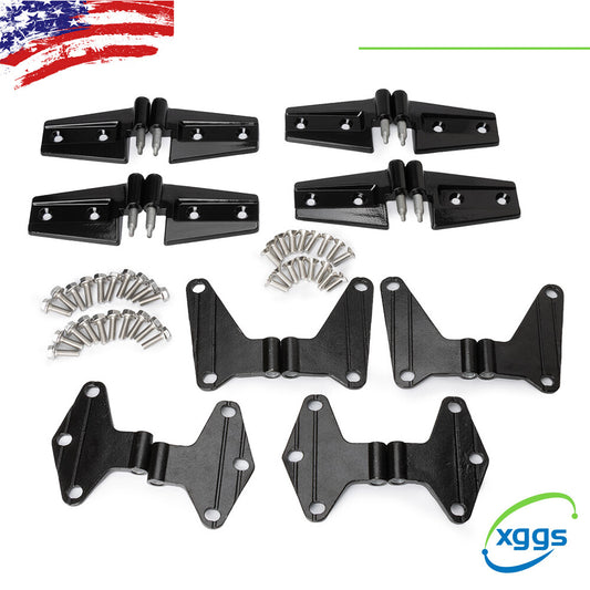 Body Door Hinge Replacement Set Powder Coat 16pcs for Jeep for Wrangler JK 2007-2018 Q