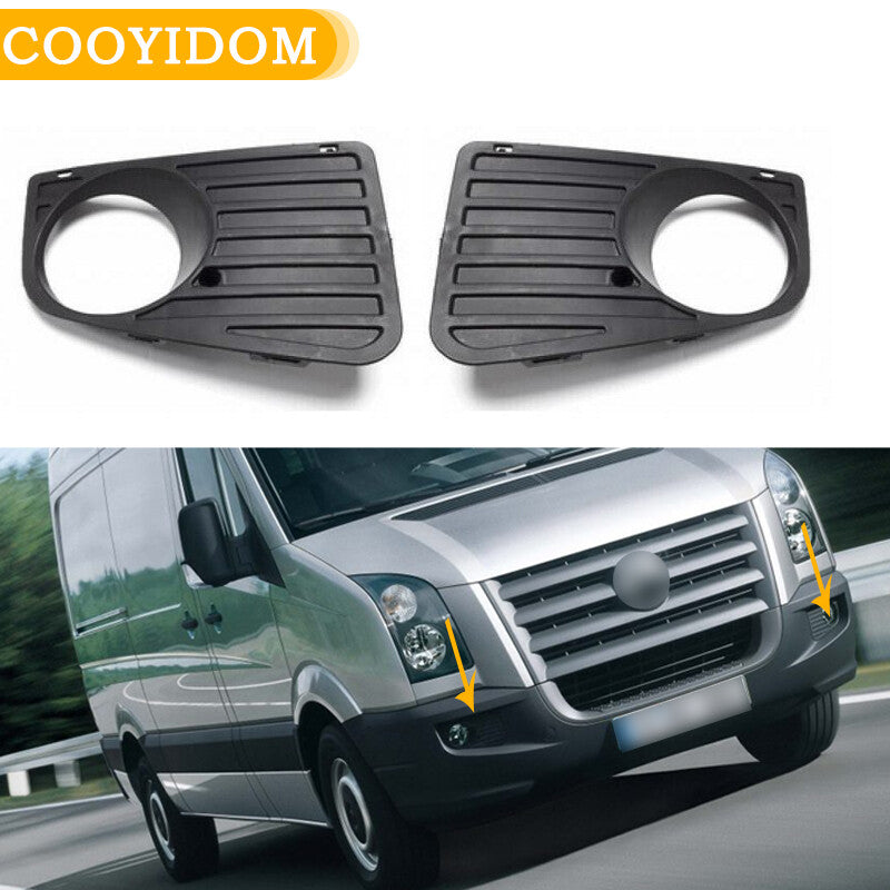Pair Front bumper fog lamp grille left right for for VW Crafter 2006-2017