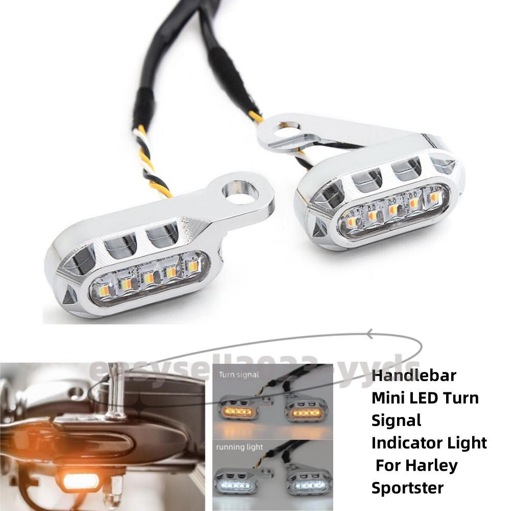 Motorcycle Handlebar for Mini LED Turn Signal Indicator Light for Harley Sportster