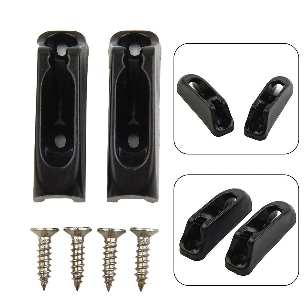 Self-locking Rope Rope Screw Bolt Diameter 3mm Self-locking Cord 2Pcs Black