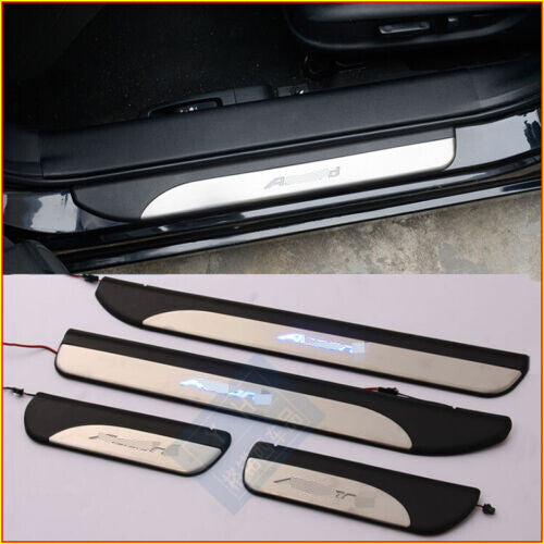 for Honda Accord 2014-2017 LED Illuminated Car Door Sill Scuff Plate Guards Trim