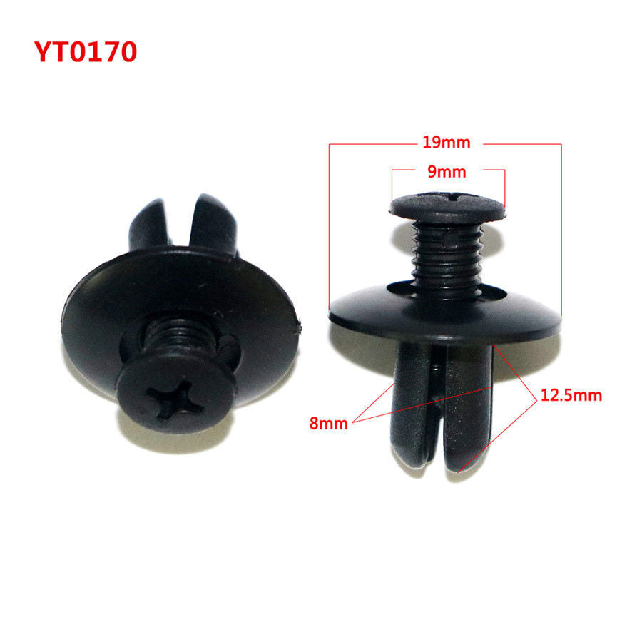 200Pcs Mixed Car Body Panel Plastic Push Pin Rivet Fasteners Trim Clips Retainer