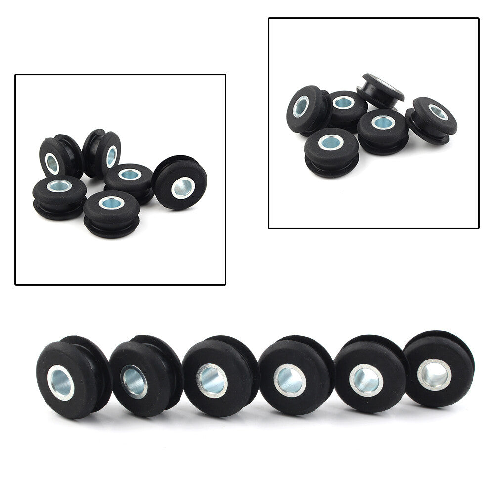 6¡Á Black Gas Tank Mounts Rubber Grommets Fit for Harley Softail Q