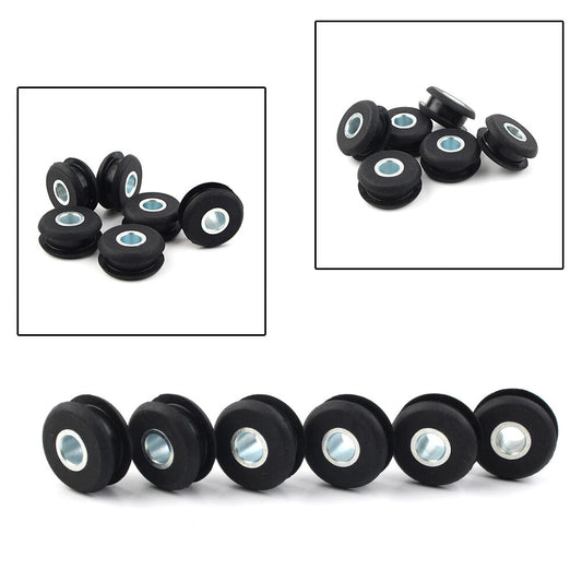 6¡Á Black Gas Tank Mounts Rubber Grommets Fit for Harley Softail Q