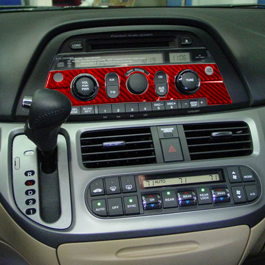 Red Carbon Fiber Headlight Control Type A Cover Trim For M-class v