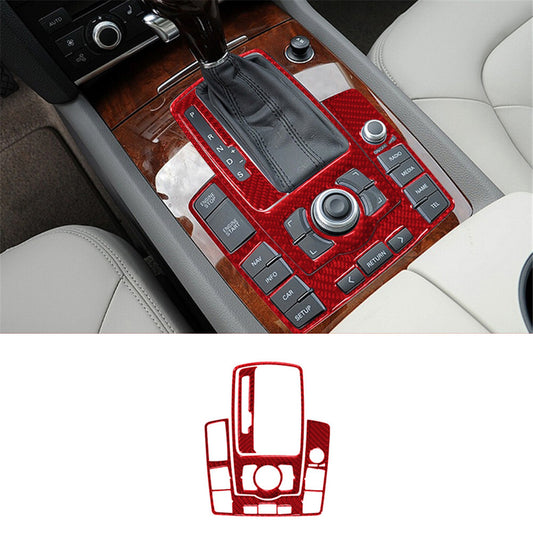 11X Carbon Fiber Manual Climate Center Console Trim Kit For 2012-2015 for Fiat 500 v