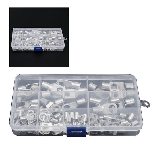 90-piece set of copper tube terminal battery welding cable lug crimp connector kit - n