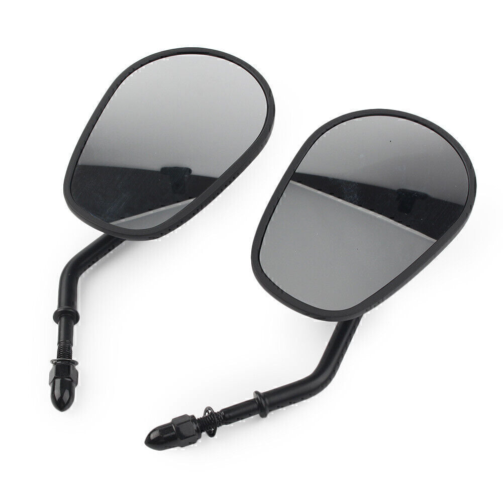 for Harley Touring Road Koing Black Handlebar Bike Rearview Bar End Side Mirror Q