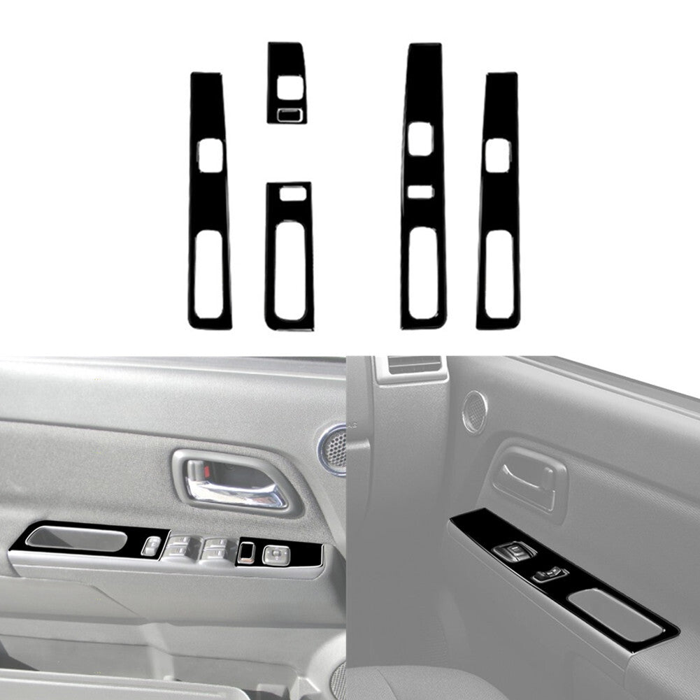 6X Gloss Black (4DR) Door Control Cover For Colorado 2004-2012/ for Canyon 2005-2012