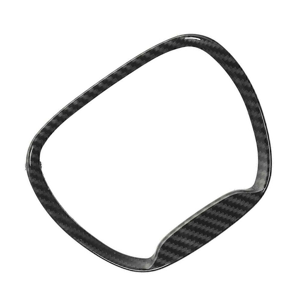 Black Carbon Steering Wheel Center Trim Ring Fit for Dodge for Challenger /Charger 15-19