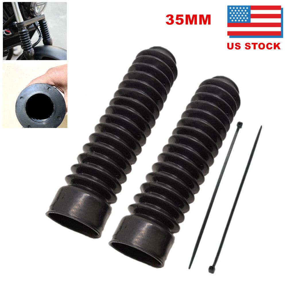 35mm 2-Piece Motorcycle and Bicycle Fork Rubber Gaiter Boot Fork Shock Absorber Dust Cover - n