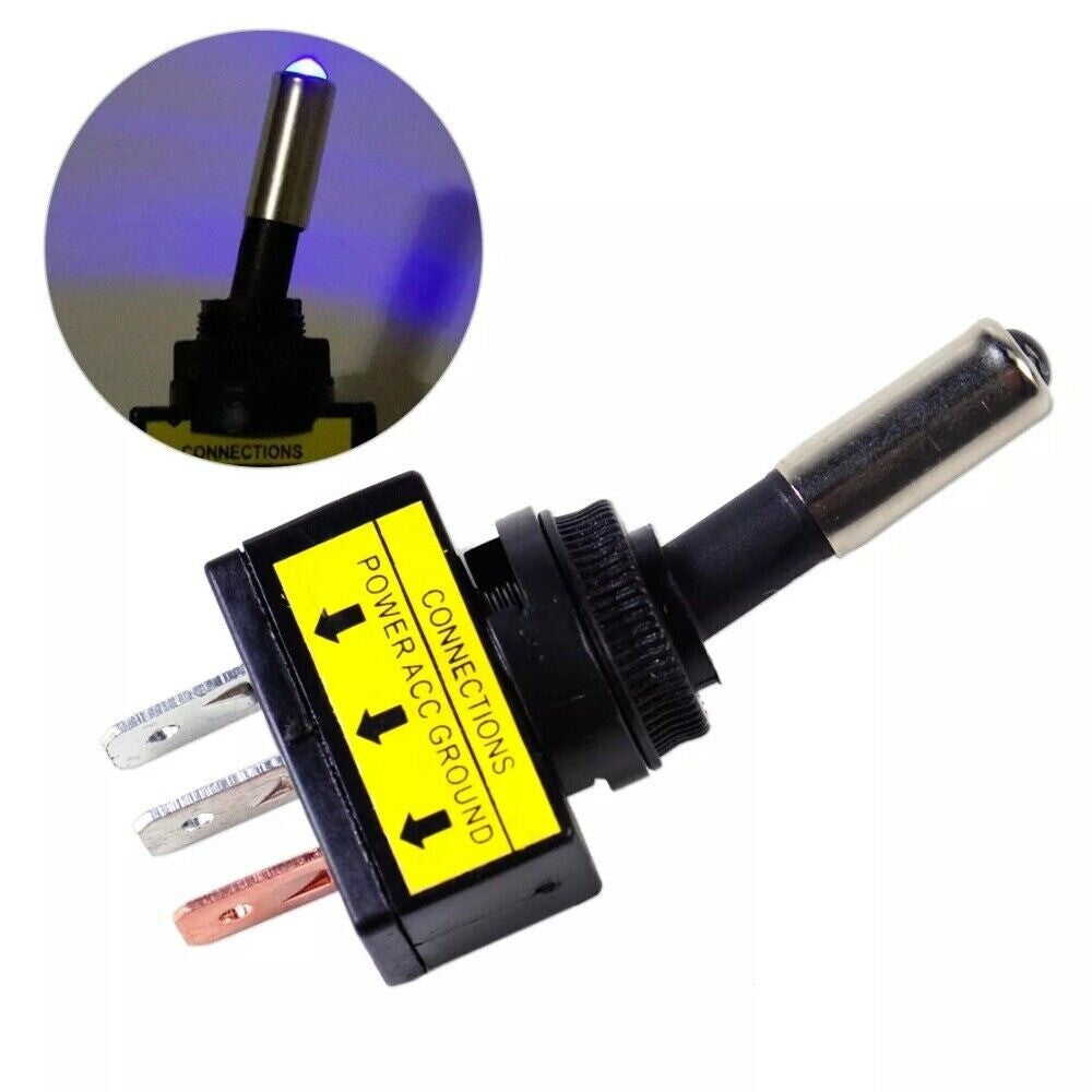 10pcs 12V 20A Car Boat Auto Blue LED Light Toggle Rocker Switch 3Pin SPST ON/OFF n