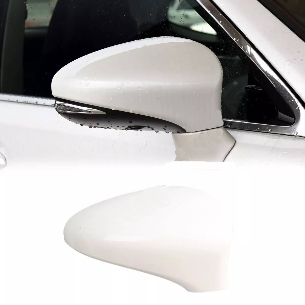 White right-side mirror cap for 2014-2018 for Lexus IS, XE30, IS250, IS300h, and IS350 models.