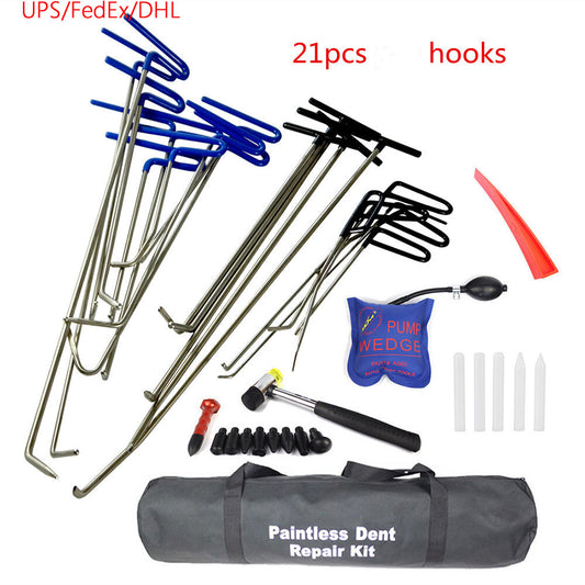 Paintless Dent Repair Tool Kits, Hook Rod, Push Rod Hook,Rubber Hammer v