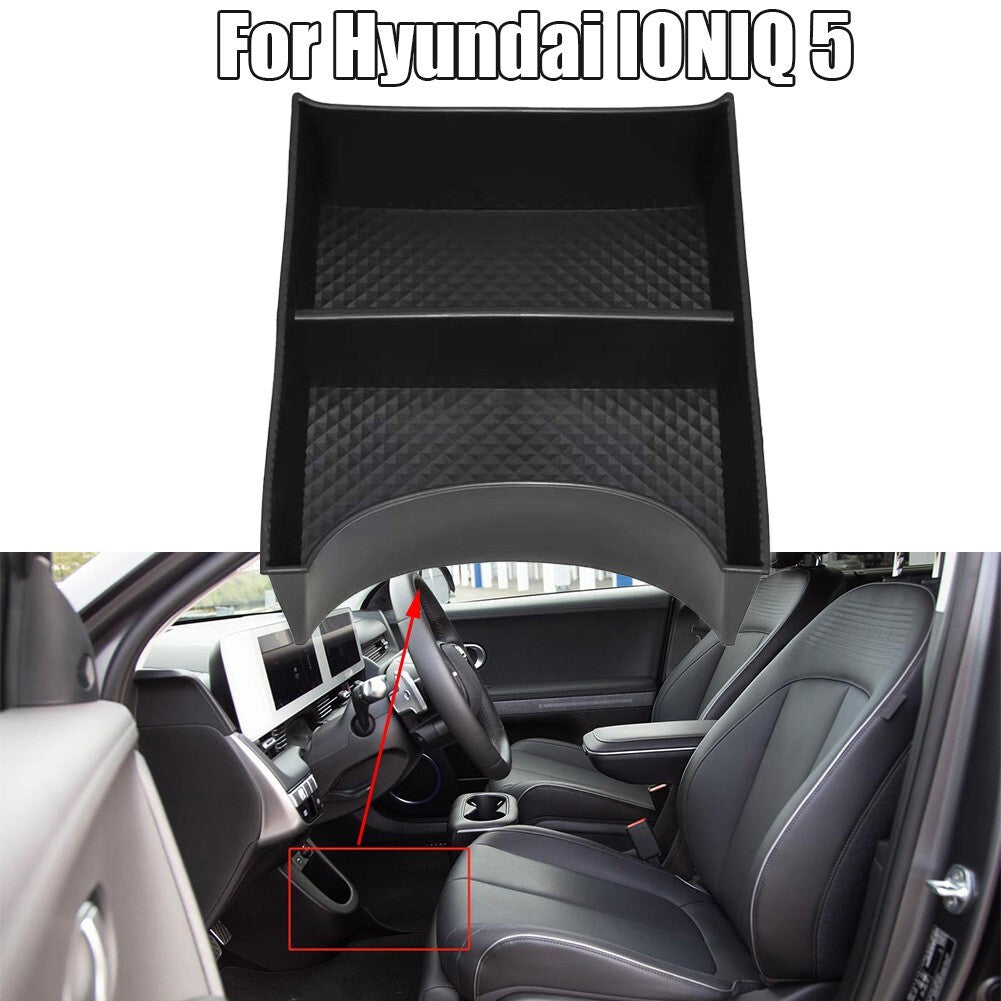 ABS Black Center Console Storage Box Organizer Tray for Hyundai IONIQ 5 2021+