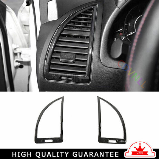 Inner LR AC Air Outlet Vent Cover for Nissan Armada Y62 17-20 Black Wood Grain