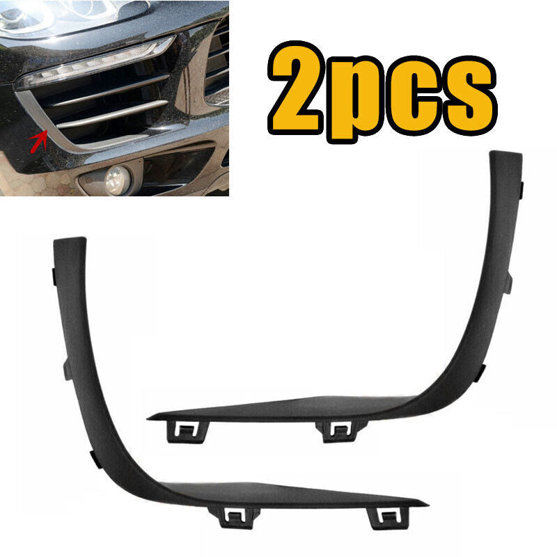 2Pcs Front Bumper Vent Grille Bezel Trim Cover for Porsche Macan 2014-2017 2PCS