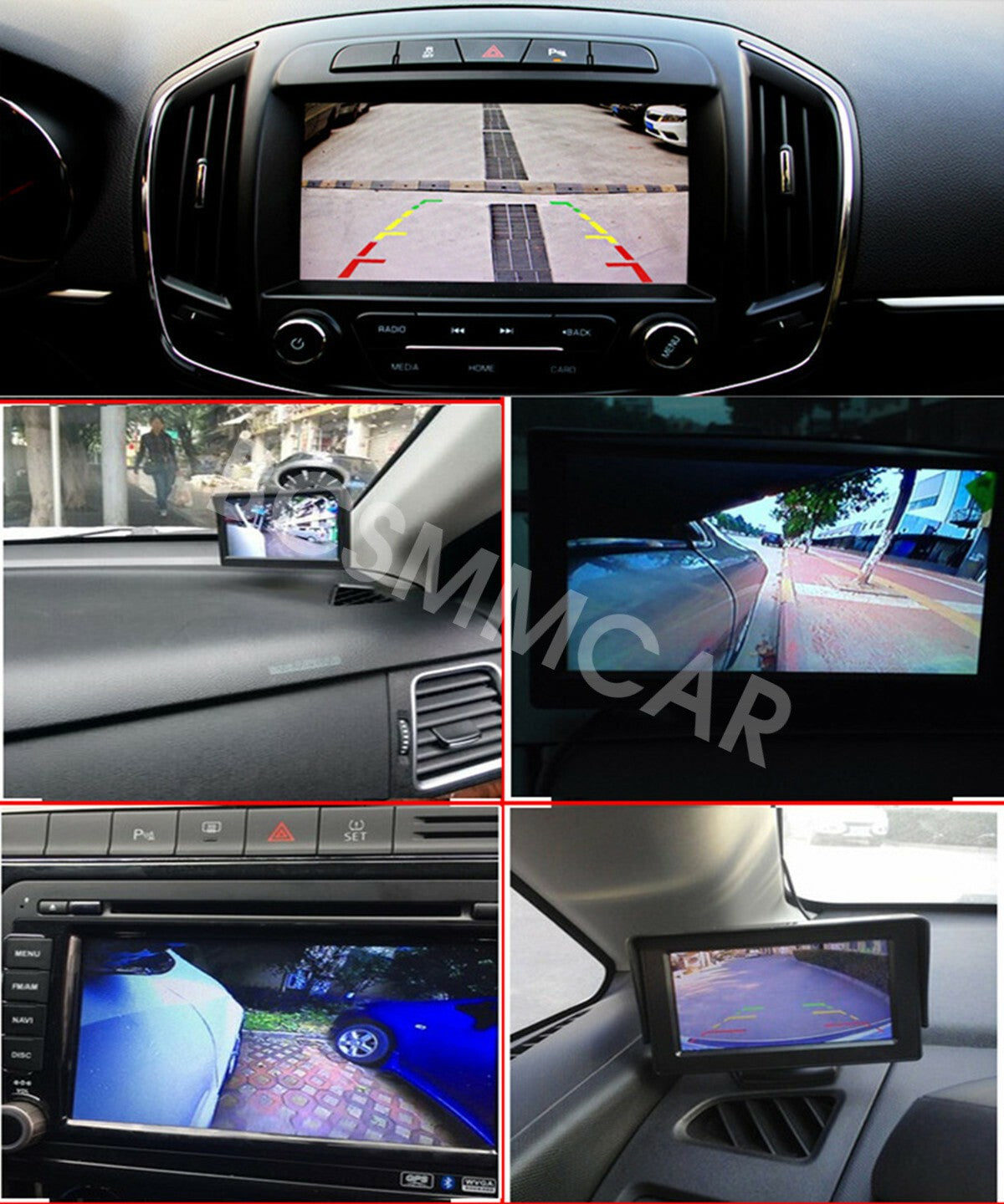 360° Car Backup Camera Front Rear Side View Cam Night Vision Parking Accessories Q